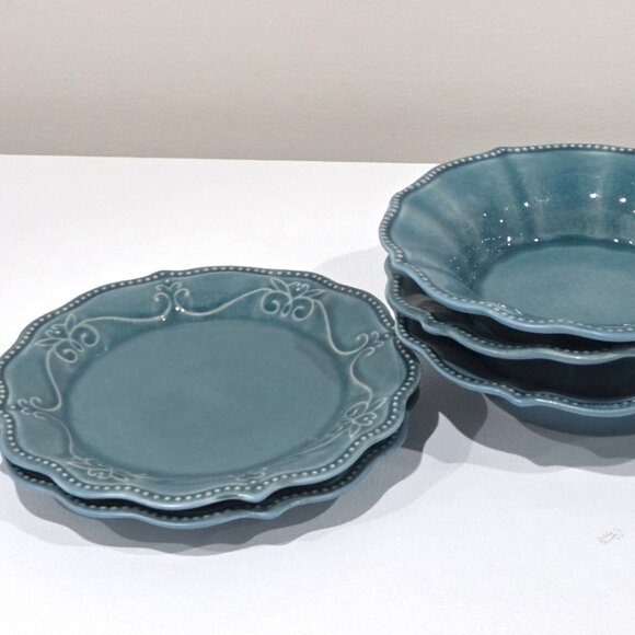 Pioneer Woman Paige denim stoneware dishes - Picture 1 of 2